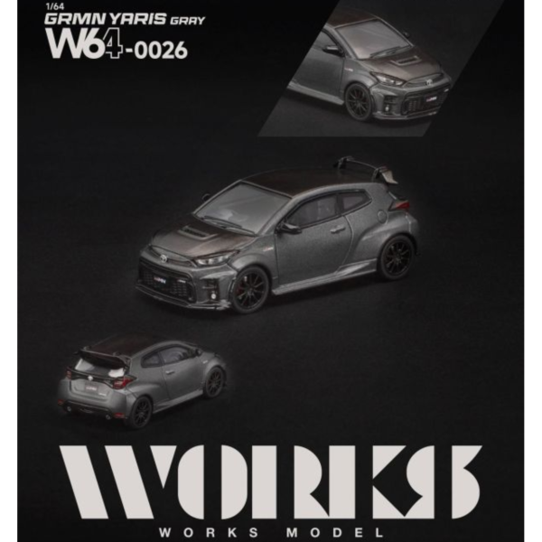 (預購) WORKS MODEL 1/64 豐田 TOYOTA GRMN YARIS GRAY W640026 20260830 WORKS MODEL 1/64 豐田 TOYOTA GRMN YARIS GRAY W640026