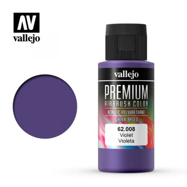 Acrylicos Vallejo 62008 高階色彩 Premium Color 紫羅蘭色 Violet 60 ml. Acrylicos,Vallejo,62008,高階色彩,Premium,Color,紫羅蘭色,Violet 60 ml. ,