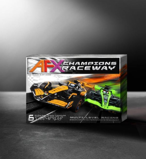(預購) [標準版] AFX Mega-G+ 1/64 Champions Raceway 冠軍賽道套組 HO電刷軌道車套組 22122P 20260813 [標準版] AFX Mega-G+ 1/64 Champions Raceway 冠軍賽道套組 HO電刷軌道車套組 22122P