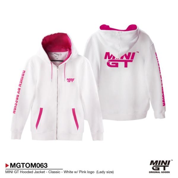 (預購) MINIGT Hooded Jacket Classic 白底粉標 女款 白色 XXS 20260326 MINIGT Hooded Jacket Classic 白底粉標 女款 白色 XXS