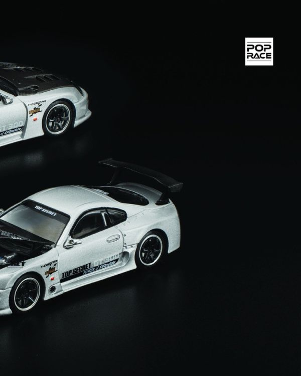 (預購) POP RACE 1/64 豐田 TOP SECRET GT300 SUPRA SILVER (預購) POP RACE 1/64 豐田 TOP SECRET GT300 SUPRA SILVER