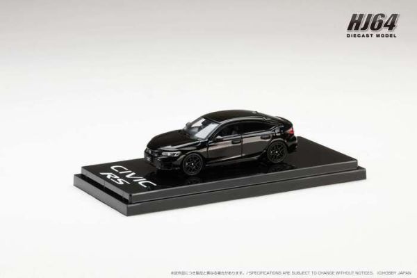 Hobby JAPAN 1/64 本田 Honda CIVIC RS Crystal Black Pearl  珍珠黑 HJ642046ABK Hobby JAPAN 1/64 本田 Honda CIVIC RS Crystal Black Pearl  珍珠黑 HJ642046ABK