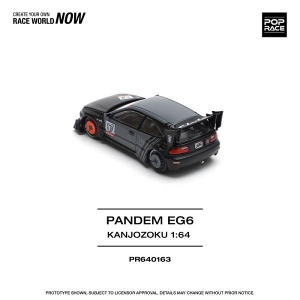 POP RACE 1/64 本田 HONDA PANDEM CIVIC EG6 "KANJOZOKU" PR640163 POP RACE 1/64 本田 HONDA PANDEM CIVIC EG6 "KANJOZOKU" PR640163