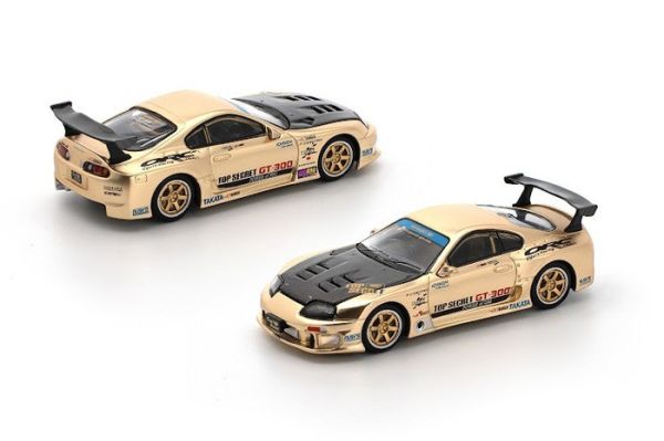POP RACE 1/64 豐田 Toyota TOP SECRET GT300 SUPRA CHROME GOLD PR640277 POP RACE 1/64 豐田 Toyota TOP SECRET GT300 SUPRA CHROME GOLD PR640277