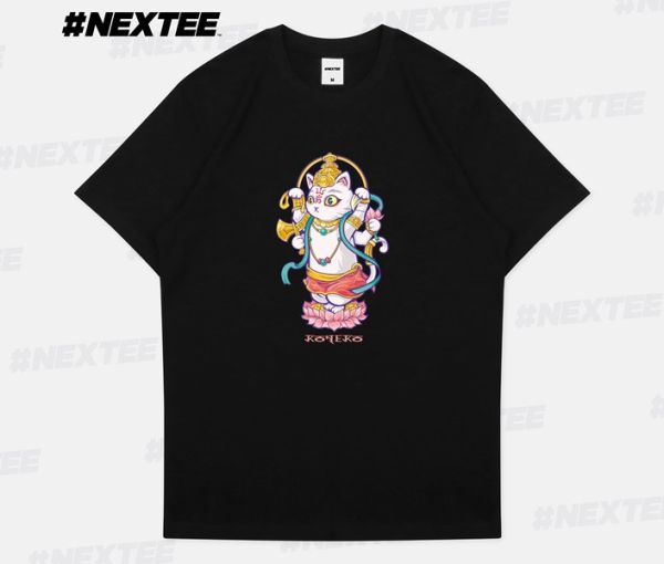 NEXTee KONEKO 貓神 短袖T恤 黑色 NEXTee KONEKO 湘南貓 短袖T恤 黑色