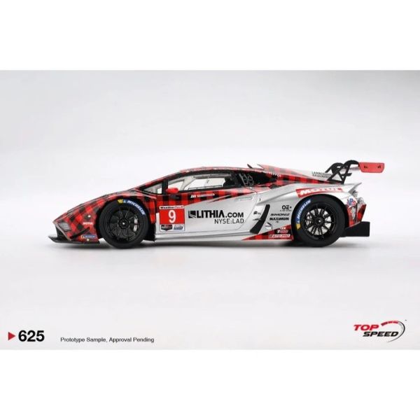 TOP SPEED 1/18 藍寶堅尼 Lamborghini Huracan GT3 EVO2 #9 Pfaff Motorsports IMSA SEBRING 12 Hrs TS0625 TOP SPEED 1/18 藍寶堅尼 Lamborghini Huracan GT3 EVO2 #9 Pfaff Motorsports IMSA SEBRING 12 Hrs TS0625