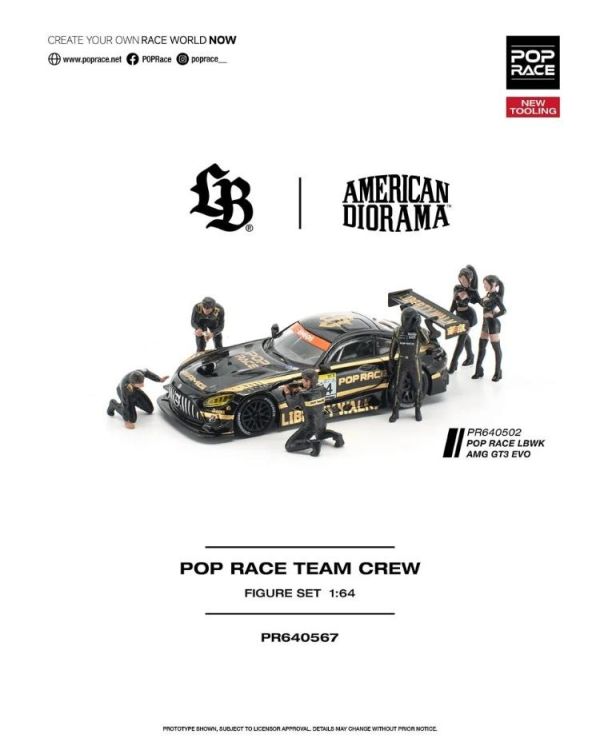 (預購) POP RACE 1/64 三菱 POP RACE LBWK AMG GT3 EVO - BLACK PR640502 20260729 POP RACE 1/64 三菱 POP RACE LBWK AMG GT3 EVO - BLACK PR640502