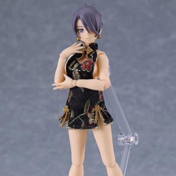 Good Smile figma 569c 女性body (Mika) with 迷你旗袍裝 黑色 可動完成品 Good Smile figma 569c 女性body (Mika) with 迷你旗袍裝 黑色 可動完成品