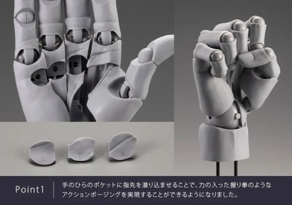 Kotobukiya 壽屋 加加美高浩×壽屋 Artist Support Item 終極手部模型 男手 灰色 右手 Kotobukiya 壽屋 加加美高浩×壽屋 Artist Support Item 終極手部模型 男手 灰色 右手
