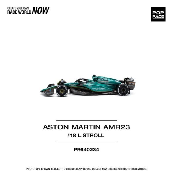POP RACE 1/64 奧斯頓馬丁 ASTON MARTIN AMR23 LANCE STROLL PR640234 POP RACE 1/64 奧斯頓馬丁 ASTON MARTIN AMR23 LANCE STROLL PR640234