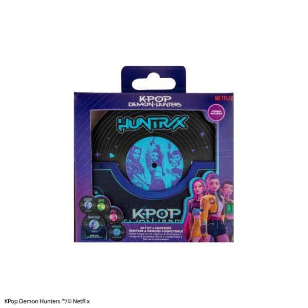 KPOP 獵魔女團 Demon Hunters 豪華杯墊套組 Hunters & Demons Soundtrack 4入販售 KPOP 獵魔女團 Demon Hunters 豪華杯墊套組 Hunters & Demons Soundtrack 4入販售