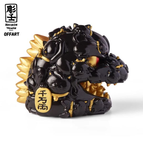 OFFART X 雕壬 百貓紅蓮 招財頭雕 墨金版 OFFART X 雕壬 百貓紅蓮 招財頭雕 墨金版