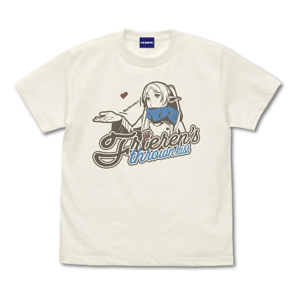 COSPA 葬送的芙莉蓮 芙莉蓮 飛吻 短袖T恤 香草白色 COSPA 葬送的芙莉蓮 芙莉蓮 飛吻 短袖T恤 香草白色