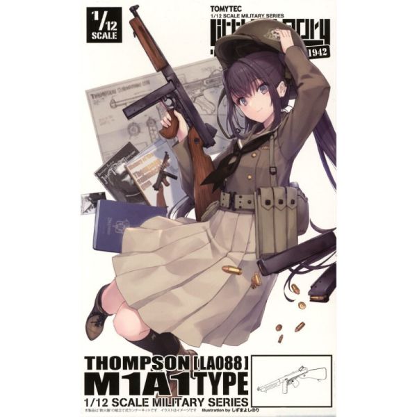 TOMYTEC 1/12 迷你武裝 LA088 湯普森 M1A1 組裝模型 TOMYTEC 1/12 迷你武裝X創彩少女庭園 LAOP09戰術手套皮革 組裝模型