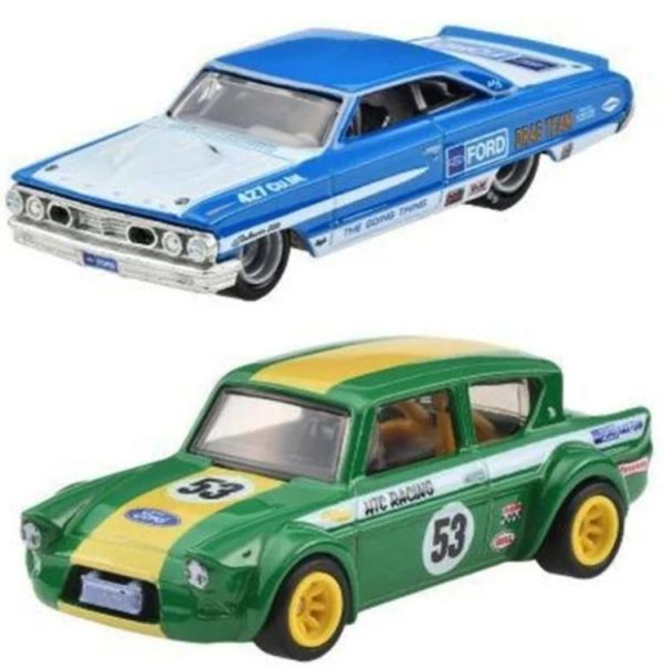 (預購) Hot Wheels風火輪 客製化 "64 Galaxie 500 / "67 福特 Anglia Racer JHW50-9866 2入套組販售 20260421 Hot Wheels風火輪 客製化 "64 Galaxie 500 / "67 福特 Anglia Racer JHW50-9866 2入套組販售