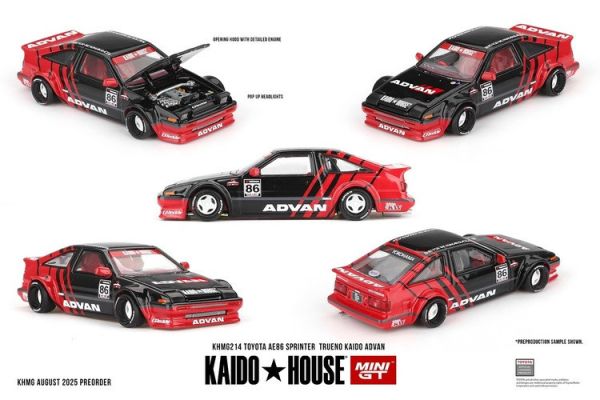(預購) KaidoHouse x MINIGT 1/64 豐田 Toyota AE86 Sprinter Trueno Kaido ADVAN KHMG214 (預購) KaidoHouse x MINIGT 1/64 豐田 Toyota AE86 Sprinter Trueno Kaido ADVAN KHMG214