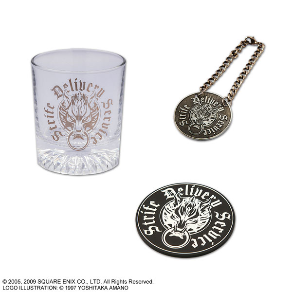 SQUARE ENIX 最終幻想7 太空戰士7 FF7 降臨神子 玻璃杯＆杯墊組 SQUARE ENIX,最終幻想7,太空戰士7,FF7,降臨神子,玻璃杯,＆,杯墊組,