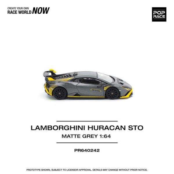 POP RACE 1/64 藍寶堅尼 LAMBORGHINI HURACAN STO MATTE GREY PR640242 POP RACE 1/64 藍寶堅尼 LAMBORGHINI HURACAN STO MATTE GREY PR640242