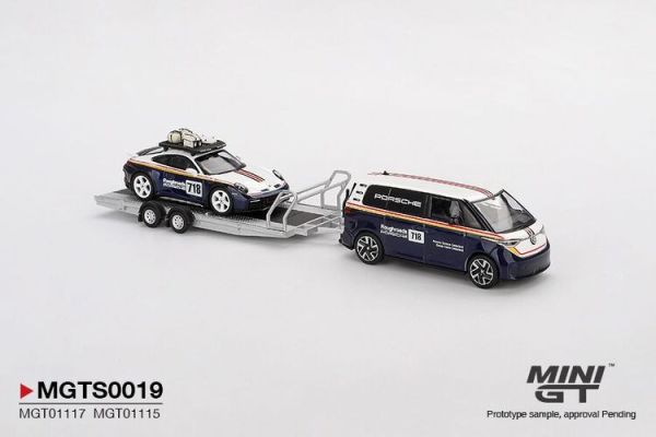 (預購) MINIGT 1/64 保時捷 Porsche 911 Dakar #718 / Volkswagen ID. Buzz Porsche Centrum Gelderland Roughroads Set MGTS0019 (預購) MINIGT 1/64 保時捷 Porsche 911 Dakar #718 / Volkswagen ID. Buzz Porsche Centrum Gelderland Roughroads Set MGTS0019