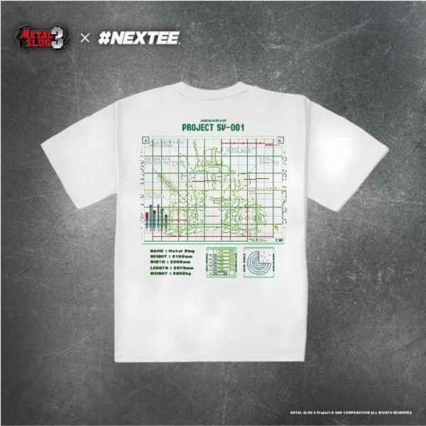 NEXTee 合金彈頭MetalSlug Project-001 寬版短袖T恤 黑&白 NEXTee 合金彈頭MetalSlug Project-001 寬版短袖T恤 黑&白