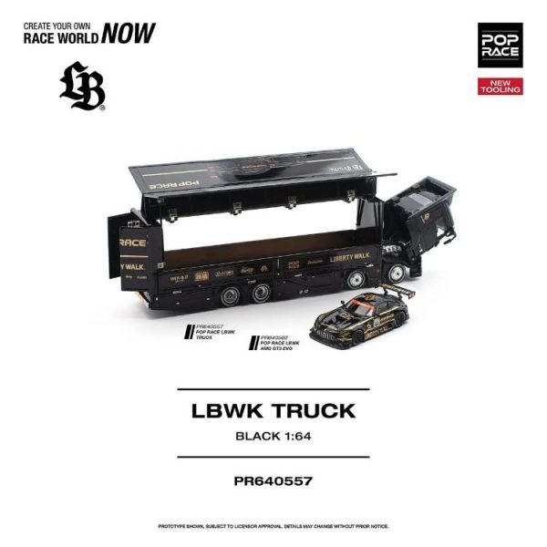 (預購) POP RACE 1/64 LBWK TRUCK - BLACK PR640557 20260729 POP RACE 1/64 LBWK TRUCK - BLACK PR640557
