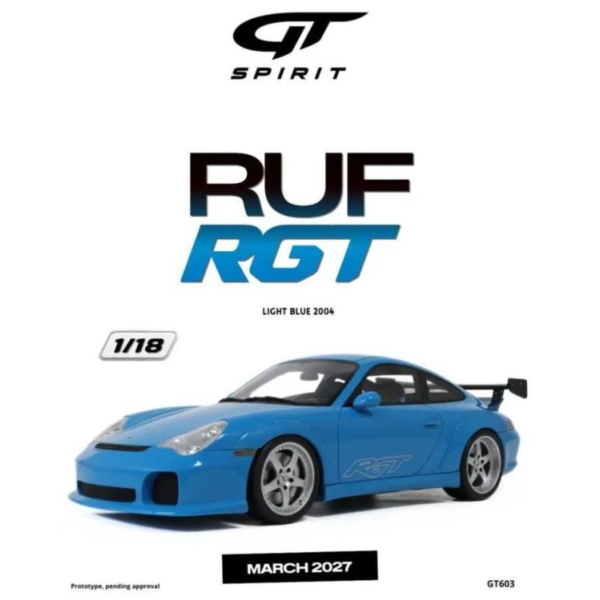 (預購) GT SPIRIT 1/18 RUF RGT LIGHT BLUE 2004 GT603 20260928 GT SPIRIT 1/18 RUF RGT LIGHT BLUE 2004 GT603