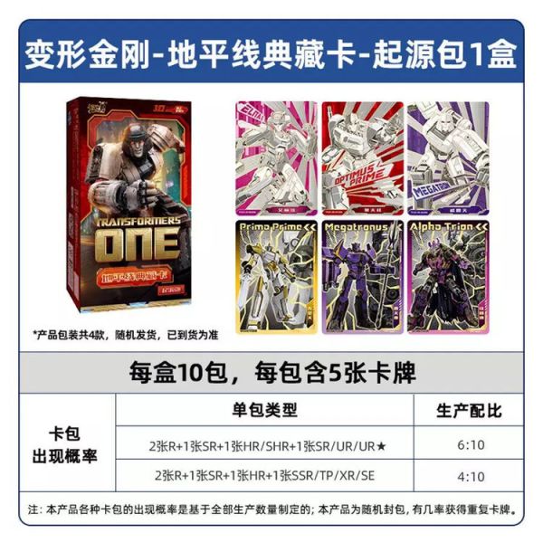 代理版 卡游KAYOU 變形金剛地平線典藏卡起源包第1彈 一中盒10包入 原封出貨 代理版 卡游KAYOU 變形金剛地平線典藏卡起源包第1彈 一中盒10包入 原封出貨