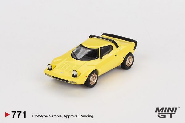 MINIGT 1/64 蘭吉雅 Lancia Stratos HF Stradale Giallo Fly 鉛黃色 MINIGT 1/64 蘭吉雅 Lancia Stratos HF Stradale Giallo Fly 鉛黃色