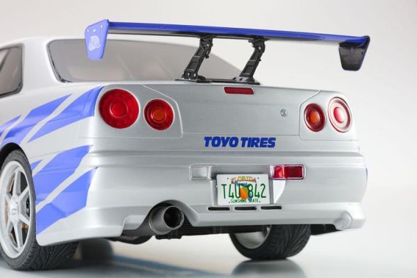 (預購) KYOSHO 京商 1/12 巨大比例 玩命關頭2 日產 Nissan Skyline R34 GT-R 2001 Fast & Furious (Silver/Blue Stripes) KSR12007A 20260205 KYOSHO 京商 1/12 巨大比例 玩命關頭2 日產 Nissan Skyline R34 GT-R 2001 Fast & Furious (Silver/Blue Stripes) KSR12007A