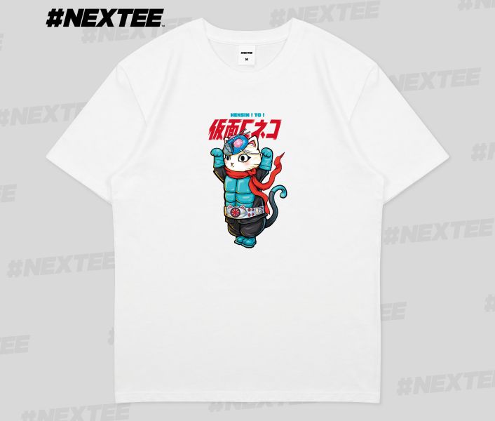 NEXTee KONEKO 假面喵 短袖T恤 白色＆黑色 NEXTee KONEKO 假面喵 短袖T恤 白色＆黑色
