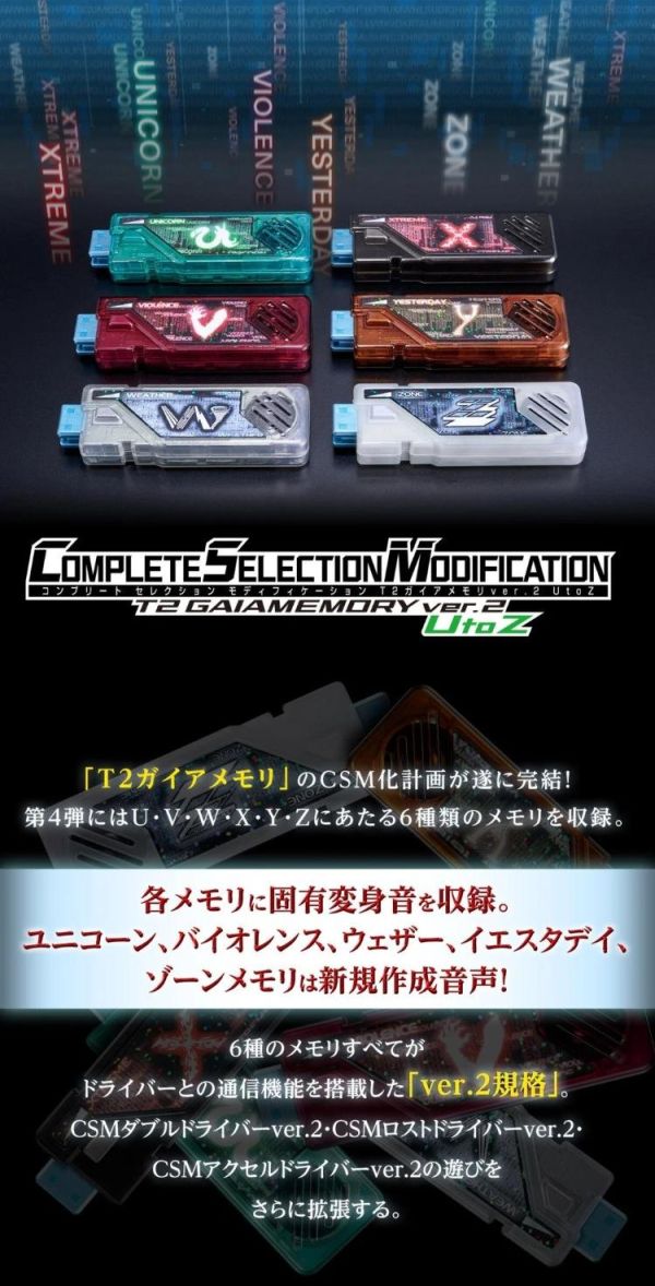 (預購) [PB商店] BANDAI 假面騎士W CSM T2蓋亞記憶體 ver.2 UtoZ(PB商店) 20260325 [PB商店] BANDAI 假面騎士W CSM T2蓋亞記憶體 ver.2 UtoZ(PB商店)