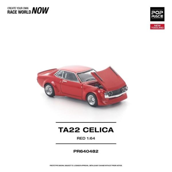 (預購) POP RACE 1/64 TA22 CELICA RED NEW TOOLING PR640482 20260423 POP RACE 1/64 TA22 CELICA RED NEW TOOLING PR640482