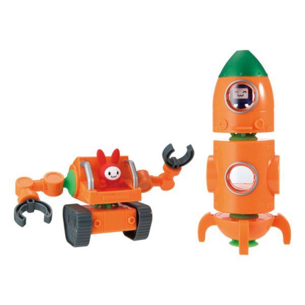 BANDAI 結構玩具Q兔子系列 火箭合體套組 BANDAI 結構玩具Q兔子系列 火箭合體套組