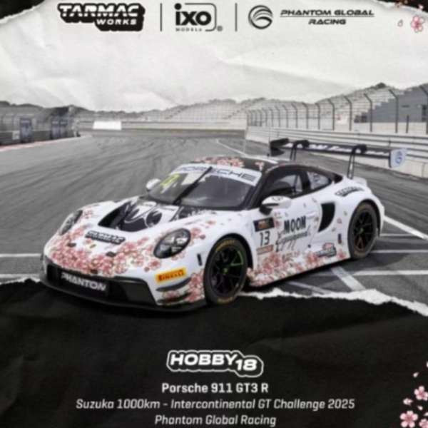 (預購) TARMAC WORKS 1/18 保時捷 HOBBY18 Porsche 911 GT3 R Suzuka 1000km - Intercontinental GT Challenge 2025 T18-008-25SUZ13 20260706 TARMAC WORKS 1/18 保時捷 HOBBY18 Porsche 911 GT3 R Suzuka 1000km - Intercontinental GT Challenge 2025 T18-008-25SUZ13