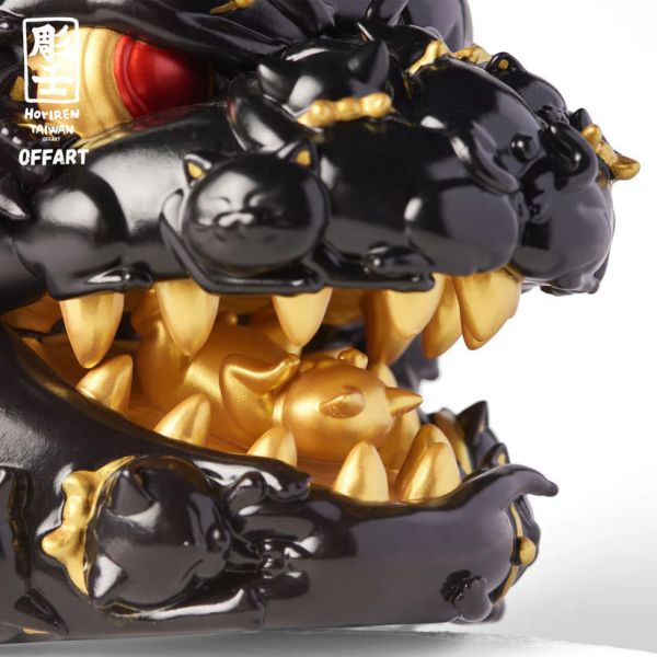 OFFART X 雕壬 百貓紅蓮 招財頭雕 墨金版 OFFART X 雕壬 百貓紅蓮 招財頭雕 墨金版