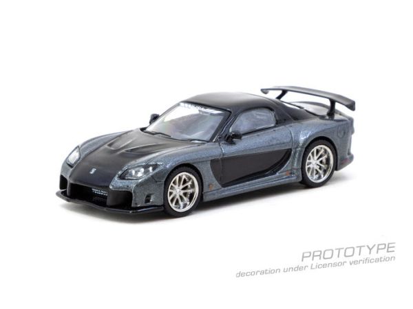 TARMAC WORKS 1/64 馬自達 Mazda RX-7 VeilSide Fortune 7 Grey metallic / Black T64G-075-GY TARMAC WORKS 1/64 馬自達 Mazda RX-7 VeilSide Fortune 7 Grey metallic / Black T64G-075-GY