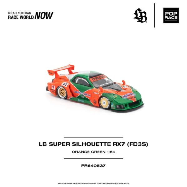 (預購) POP RACE 1/64 LB SUPER SILHOUETTE RX7 (FD3S) PR640537 20260906 POP RACE 1/64 LB SUPER SILHOUETTE RX7 (FD3S) PR640537