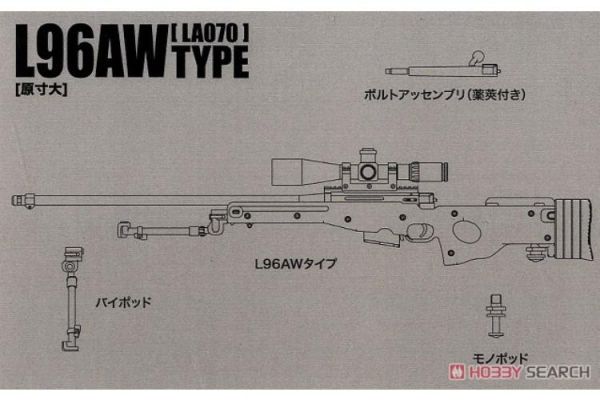 (預購) [再販] Tomytec 1/12 迷你武裝 LA070 L96AW TYPE 組裝模型 20260301 [再販] Tomytec 1/12 迷你武裝 LA070 L96AW TYPE 組裝模型