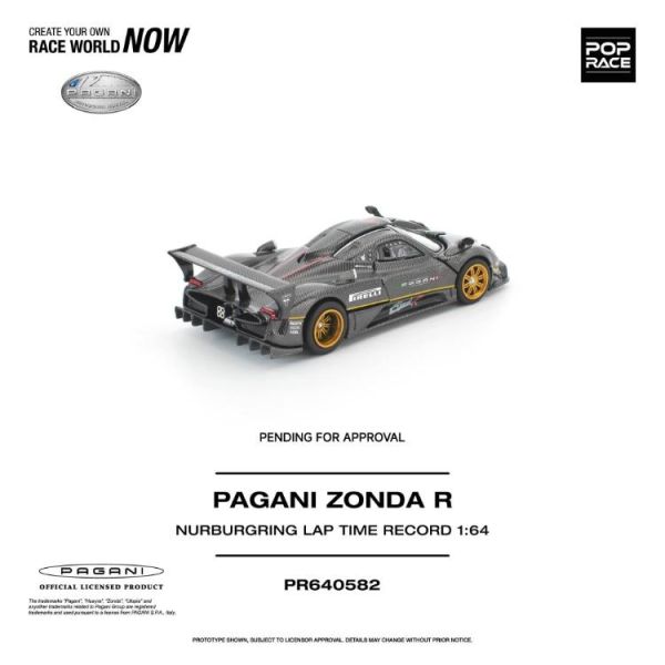 (預購) POP RACE 1/64 帕加尼 PAGANI ZONDA R NURBURGRING LAP TIME RECORD PR640582 20260709 POP RACE 1/64 帕加尼 PAGANI ZONDA R NURBURGRING LAP TIME RECORD PR640582