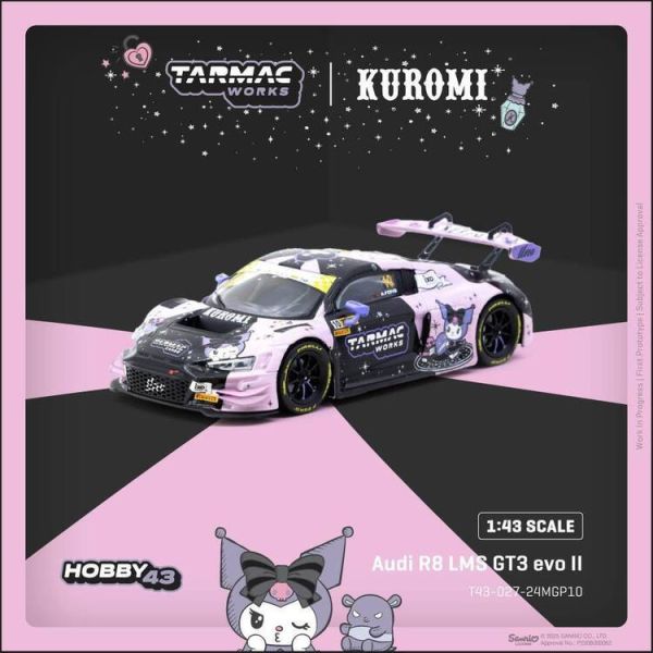 (預購) TARMAC WORKS 1/43 奧迪 Audi R8 LMS GT3 evo II Macau GT Cup - FIA GT World Cup 2024 T43-027-24MGP10 庫洛米專屬聯名塗裝 (預購) TARMAC WORKS 1/43 奧迪 Audi R8 LMS GT3 evo II Macau GT Cup - FIA GT World Cup 2024 T43-027-24MGP10 庫洛米專屬聯名塗裝
