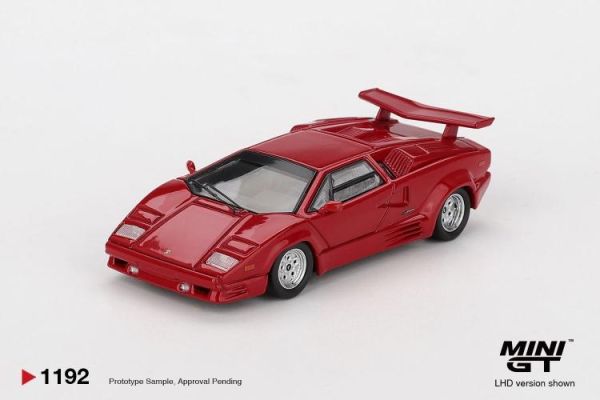 (預購) [吊卡版] MINIGT 1/64 藍寶堅尼 Lamborghini Countach 25th Anniversary Red LHD MGT01192-BL 20260129 [吊卡版] MINIGT 1/64 藍寶堅尼 Lamborghini Countach 25th Anniversary Red LHD MGT01192-BL
