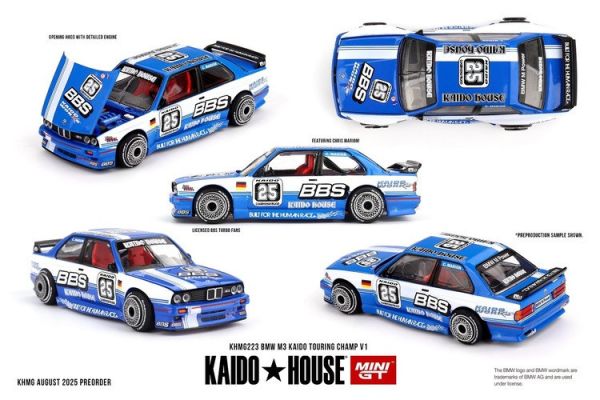 (預購) KaidoHouse x MINIGT 1/64 寶馬 BMW M3 Kaido Touring Champ V1 KHMG223 (預購) KaidoHouse x MINIGT 1/64 寶馬 BMW M3 Kaido Touring Champ V1 KHMG223