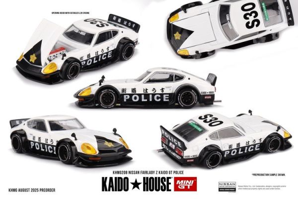 (預購) KaidoHouse x MINIGT 1/64 日產 Nissan Fairlady Z Kaido GT Police KHMG208 (預購) KaidoHouse x MINIGT 1/64 日產 Nissan Fairlady Z Kaido GT Police KHMG208