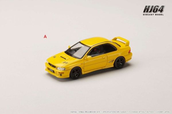 Hobby JAPAN 1/64 速霸陸 SUBARU Impreza PURE SPORTS COUPE WRX type R STi Version  狩獵黃 HJ641079AY Hobby JAPAN 1/64 速霸陸 SUBARU Impreza PURE SPORTS COUPE WRX type R STi Version  狩獵黃 HJ641079AY