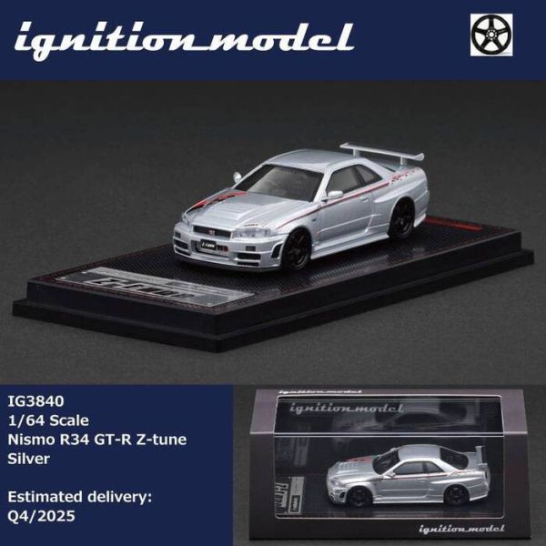 ignition model 1/64 日產 Nissan Nismo R34 GT-R Z-tune Silver IG3840 ignition model 1/64 日產 Nissan Nismo R34 GT-R Z-tune Silver IG3840