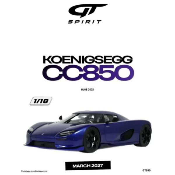 (預購) GT SPIRIT 1/18 科尼賽克 KOENIGSEGG CC850 BLUE 2025 GT990 20260928 GT SPIRIT 1/18 科尼賽克 KOENIGSEGG CC850 BLUE 2025 GT990