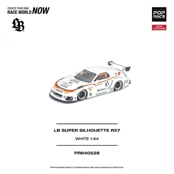 (預購) POP RACE 1/64 馬自達 LB SUPER SILHOUETTE RX7 (FD3S) White PR640528 20260625 POP RACE 1/64 馬自達 LB SUPER SILHOUETTE RX7 (FD3S) White PR640528