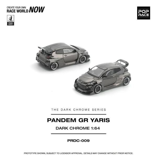 (預購) POP RACE 1/64 PANDEM GR YARIS DARK CHROME PRDC009 20260426 POP RACE 1/64 PANDEM GR YARIS DARK CHROME PRDC009