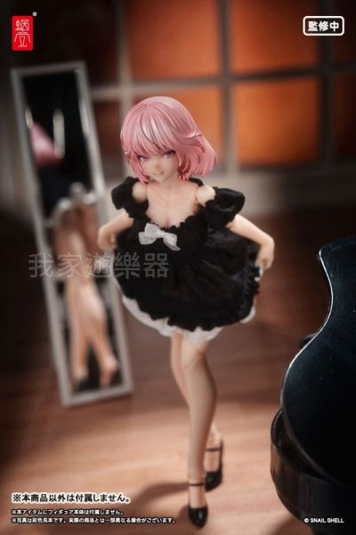 (預購) 蝸之殼 1/12 機娘通用 真絲材質 泡泡袖連衣裙 黑色 20251230 蝸之殼 1/12 機娘通用 真絲材質 泡泡袖連衣裙 黑色