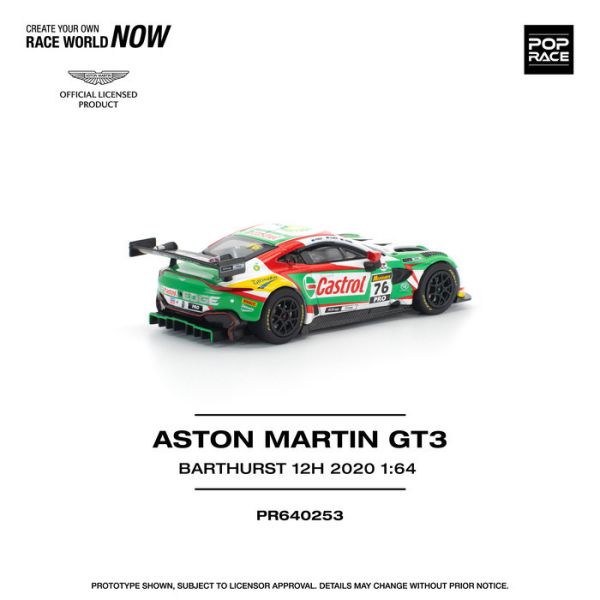 POP RACE 1/64 奧斯頓·馬丁 ASTON MARTIN VANTAGE GT3 BATHURST 12H 2020 POP RACE 1/64 奧斯頓·馬丁 ASTON MARTIN VANTAGE GT3 BATHURST 12H 2020